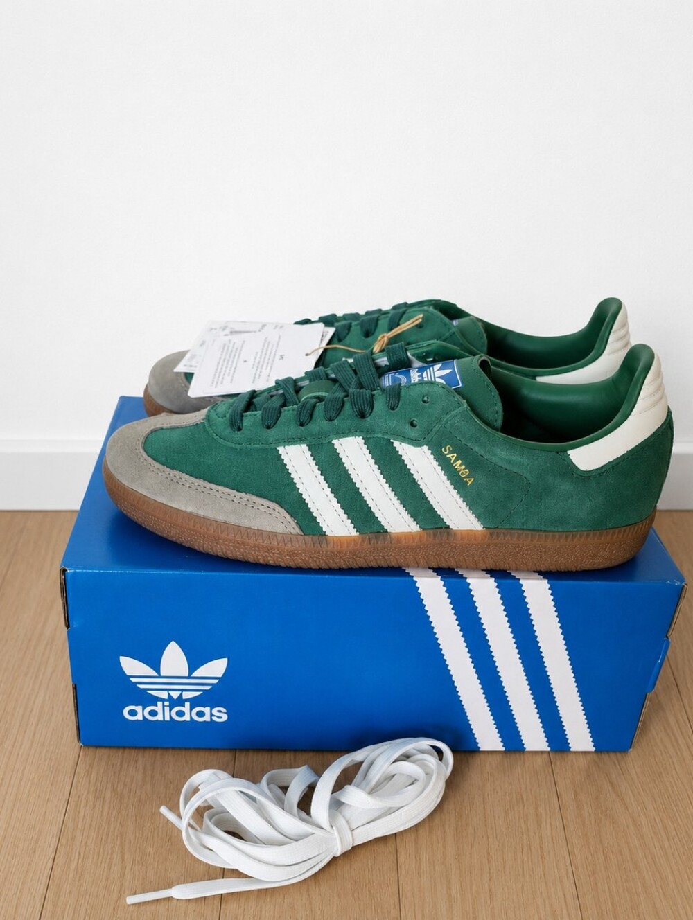 adidas Samba Collegiate Green Suede Sneakers